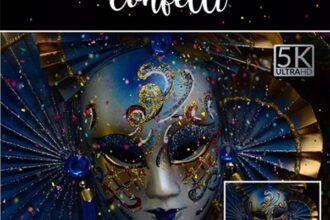 5K Confetti Photo Overlays