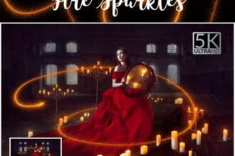 5K Fire Sparkles Overlays