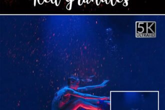 5K Red Granules Photo Overlays