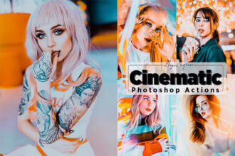 Film Music Neon Photoshop Actions