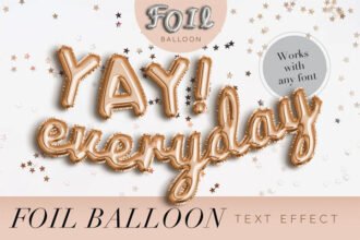 Foil Balloon Photoshop Text Effect
