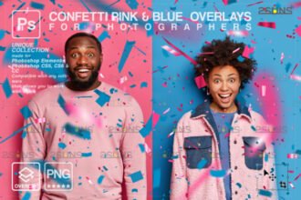 Gender Reveal Confetti Overlay