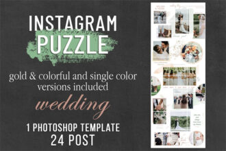 Instagram Puzzle Template Wedding