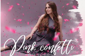 Pink Confetti Overlays