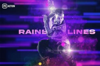 Rainbow Lines Photoshop Action