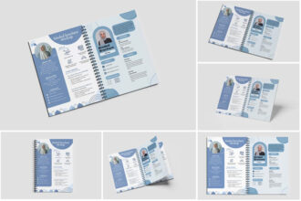 Spiral Binding Brochure Mockup