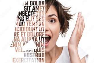 Text Masking Portrait Photo Effect Mockup