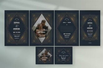 Cd Art Deco RSVP Template