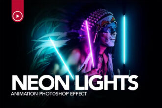 Gif Animated Neon Lights Photoshop Action