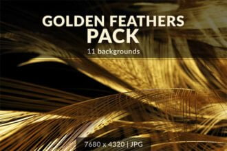 Golden Feathers Backgrounds Pack