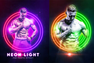 Neon Colorful Lighting Photo Effect