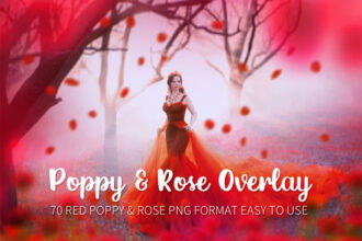 Red Flower Overlays