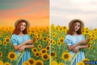 The Girl With Sunflowers Editing Tutorial