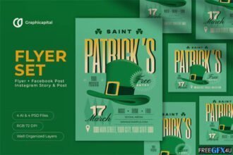 Green Set Flyer Saint Patrick