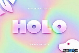 Holographic Text Effect