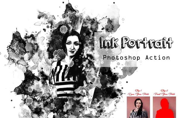 Ink Portrait Photoshop Action