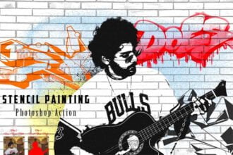 Stencil Painting Photoshop Action