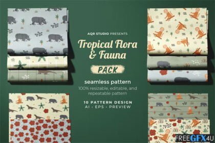 Tropical Flora Seamless Pattern