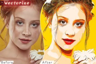 Vectorize Cartoon Art Photoshop Action