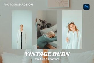 Vintage Burn Photoshop Action