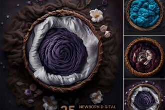 25 Newborn Digital Backdrops