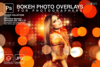 Neon Photoshop Bokeh Overlays