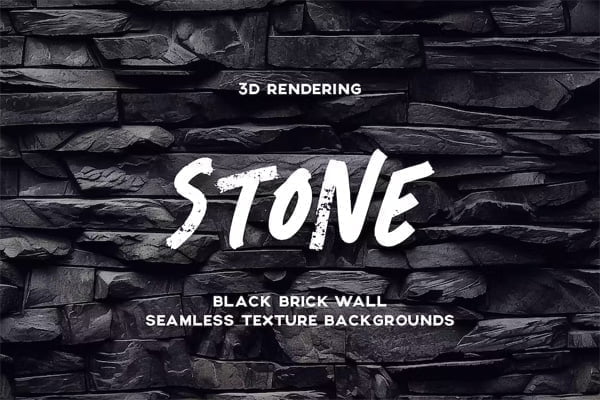 Black Stone Wall Seamless Texture Backgrounds