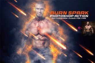 Burn Spark Effect Photoshop Action