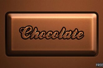 Chocolate Text Effect Mockup