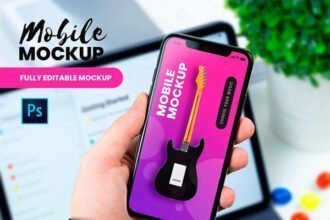 Mobile On Hand Mockup