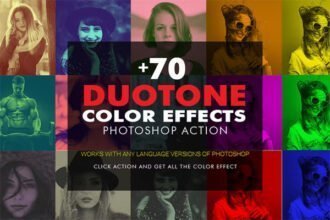 Photoshop Action in Duotone