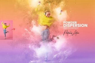 Powder Dispersion Photoshop Actions