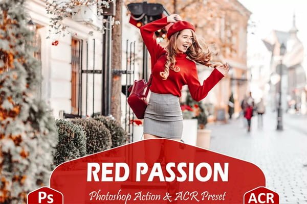 10 Red Passion Photoshop Actions And ACR Presets