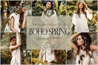 12 Photoshop Actions Boho Spring