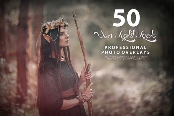 50 Light Leaks Photo Overlays