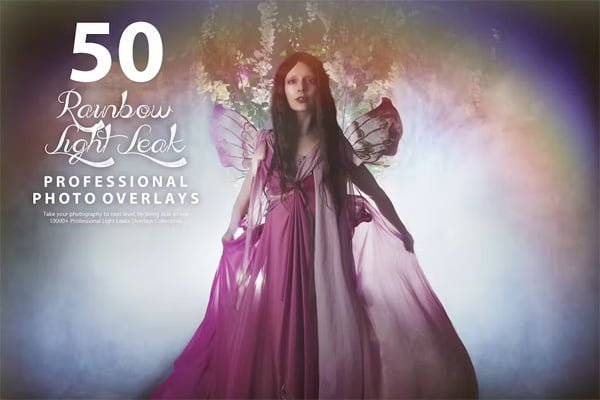 50 Rainbow Leak Photo Overlays (1)