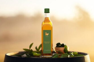 Olive Oil Glass Bottle Mockups
