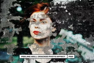 Photo Effect of Peeling Walls With Cracked