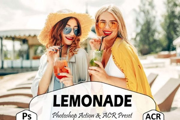 10 Lemonade Photoshop Actions and ACR