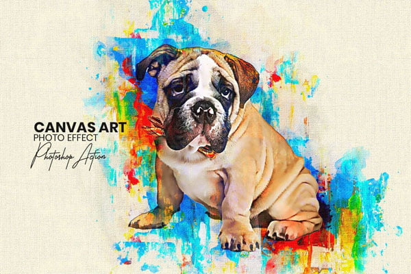 Canvas Art Photoshop Action