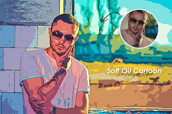Soft Oil Cartoon Photoshop Action