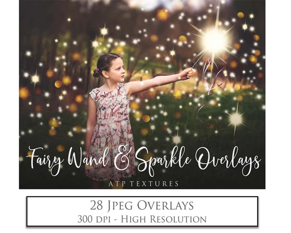 28 Digital Overlays Fairy Wand