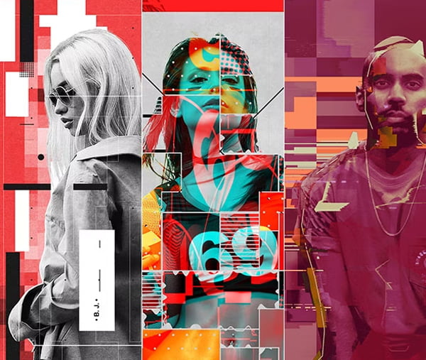 Bestseller Square Graphic PS Actions Bundle