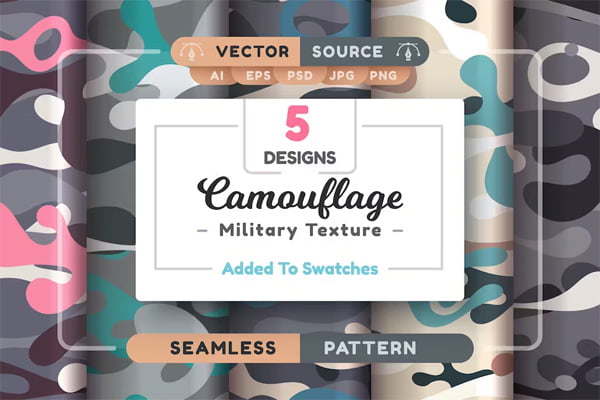 Camouflage Seamless Patterns Military Textures - FreeGFX4u