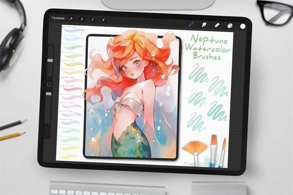 Neptune Watercolor Brushes