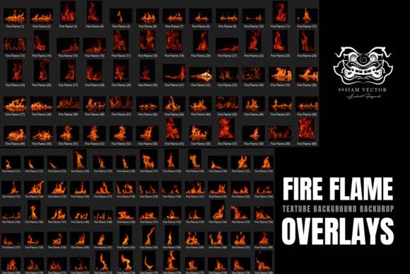 200 Fire Photoshop Overlays