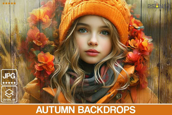 Autumn Backdrop Photoshop Overlays