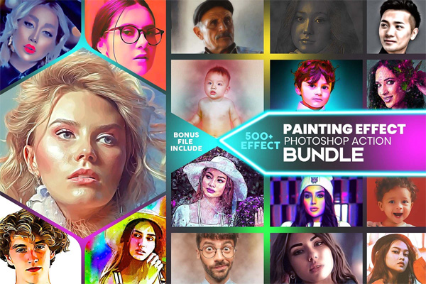 500+ Photoshop Action Bundle