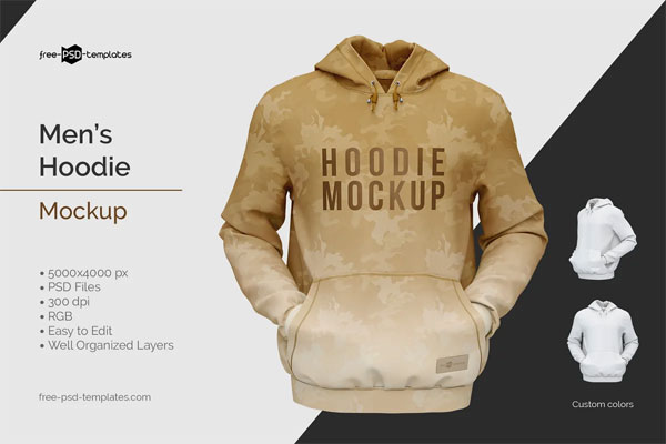CreativeMarket – Men’s Hoodie Mockup