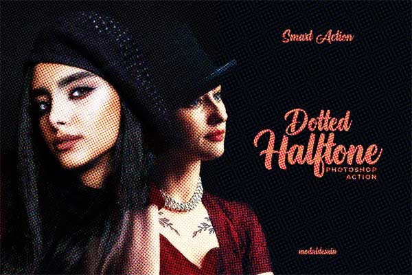 Dotted Halftones Photoshop Action